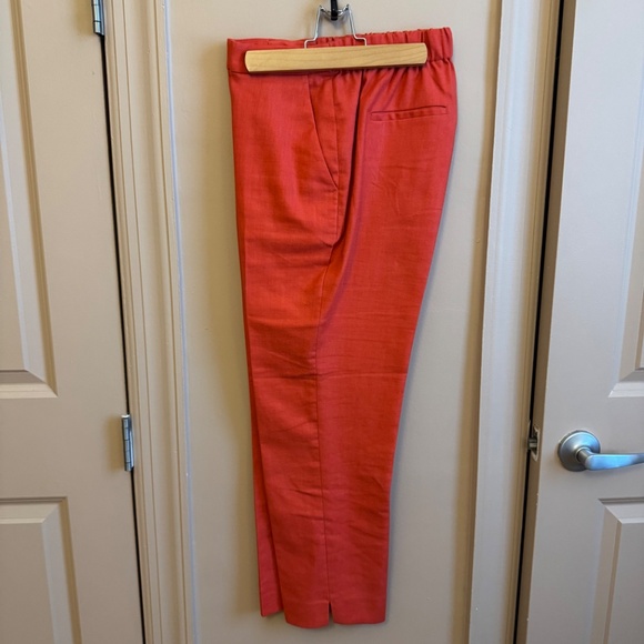 Bright Orange/Red Jcrew Linen Pant size 6 - Picture 13 of 13